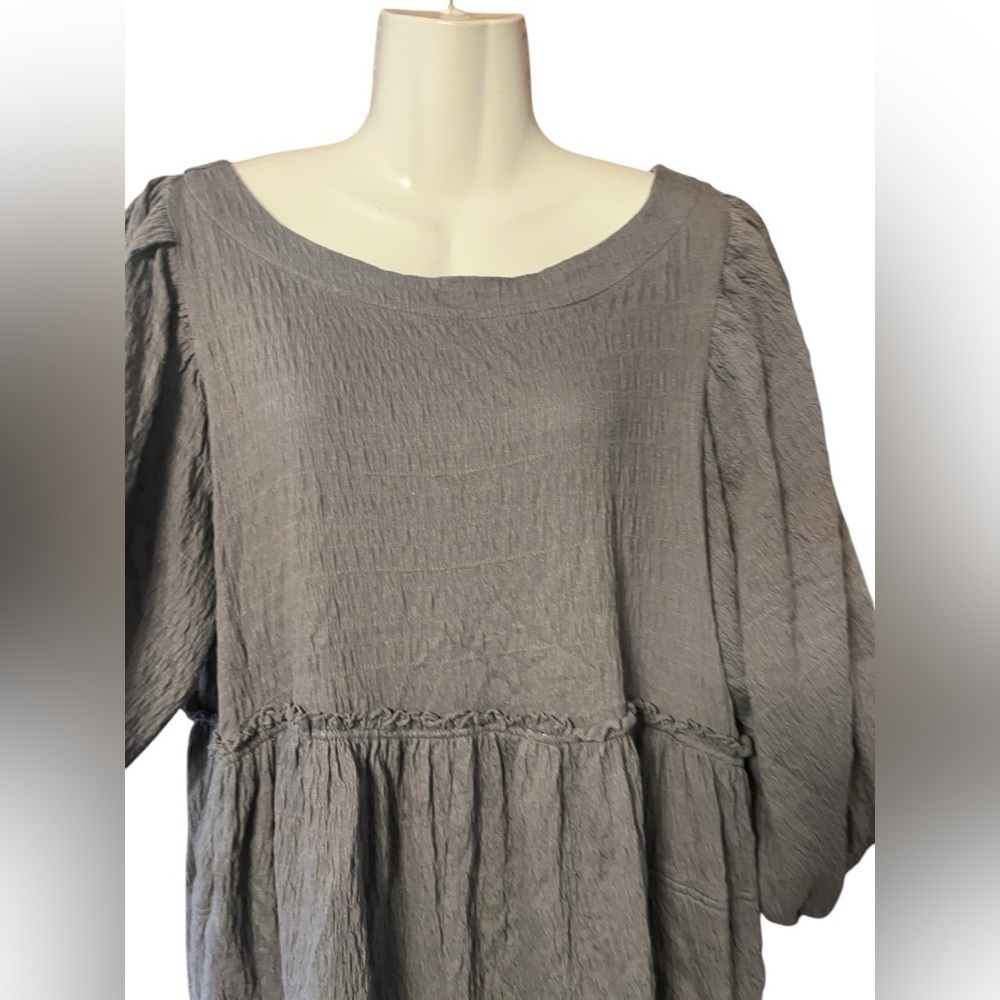Free People Beyond Obsessed Shorts Romper Size Medium Pewter Gray - Picture 4 of 9